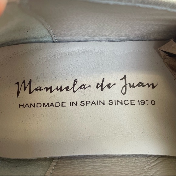 Manuela De Juan Honey Scottish Houndstooth Print Smoking Shoe size 34 usa 1.5 - Picture 6 of 9